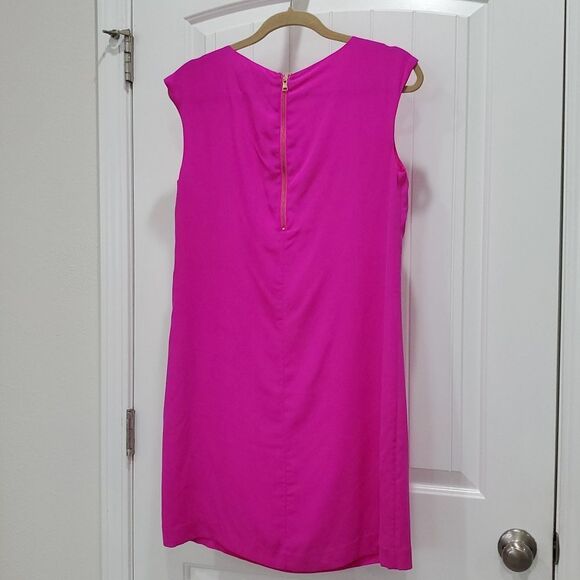 Cynthia Rowley 100% Silk Midi Chartruse Dress, SIZE 8 - Picture 4 of 4